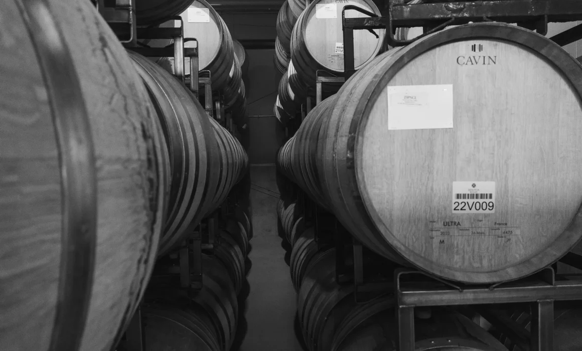 Benovia wine barrels