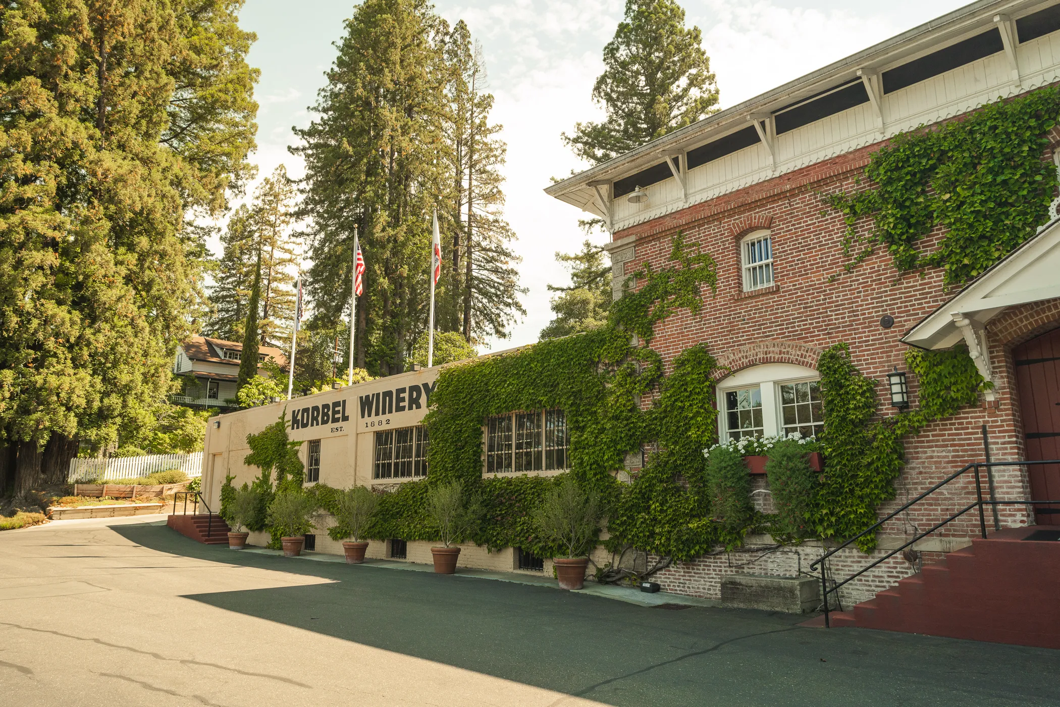 Korbel-4 Exterior of Korbel Champagne Cellars in Russian River Valley, California