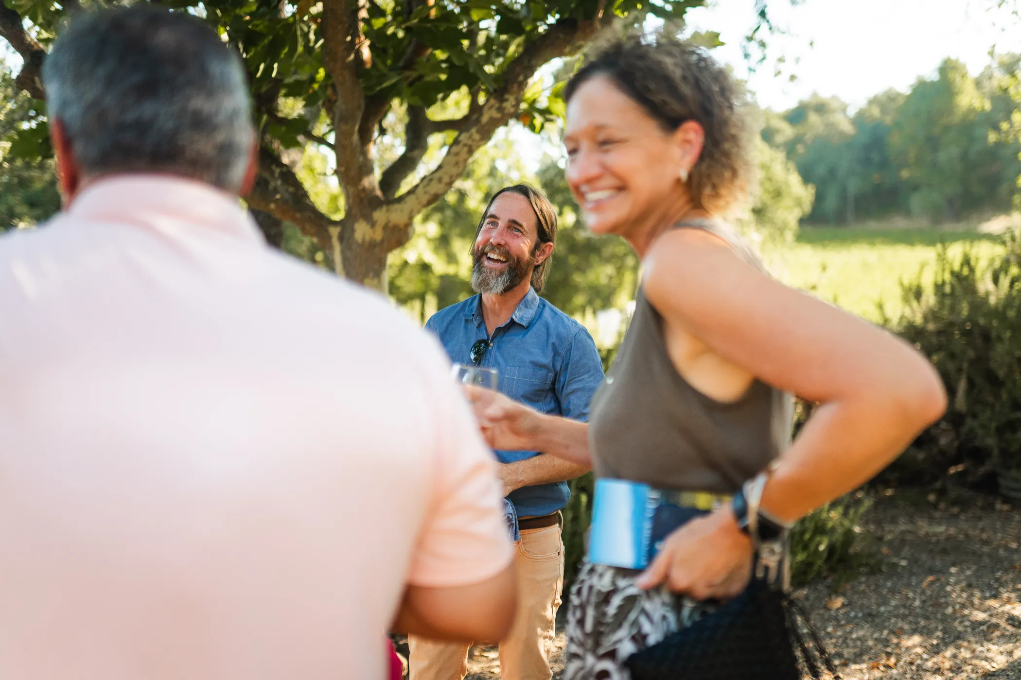 Guests talking and laughing