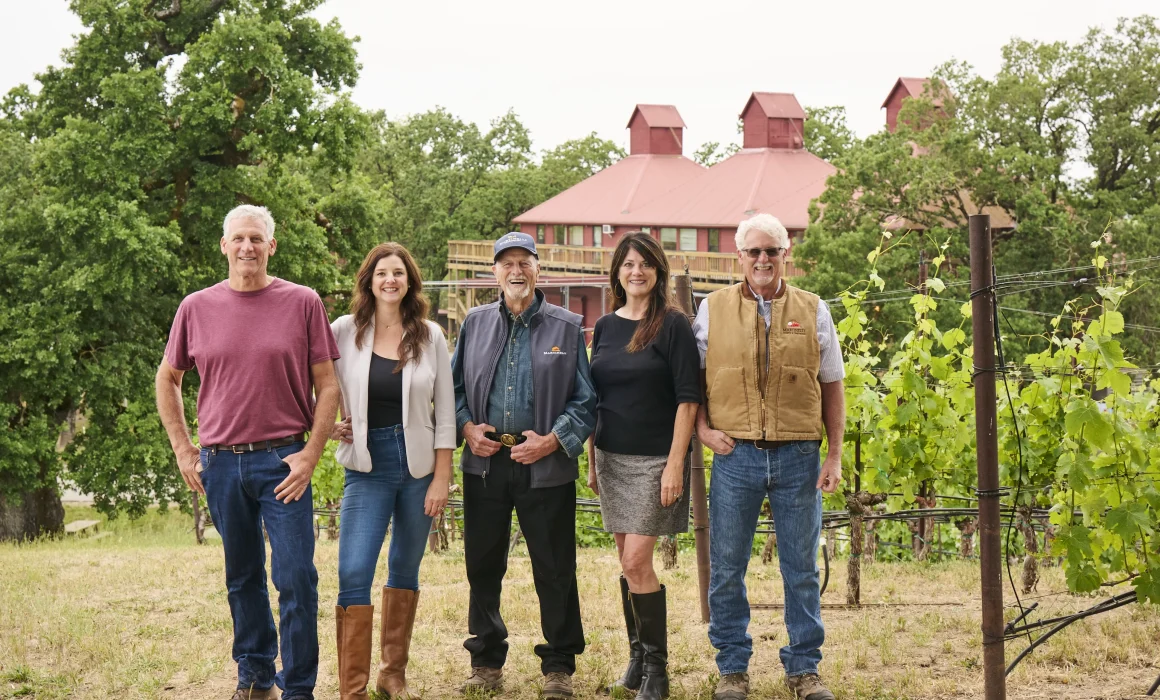 Martinelli Winery family in the vineyard