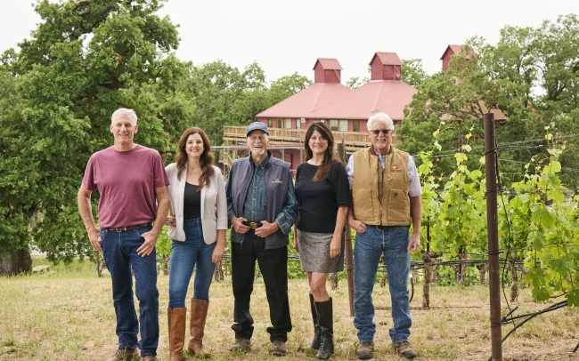 Martinelli Winery family in the vineyard