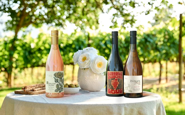 Inman Family Wines bottle lineup