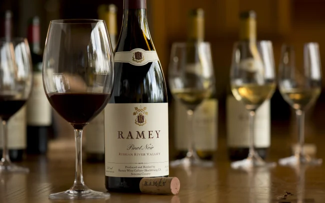 Ramey Wine Cellars bottle and glass of wine