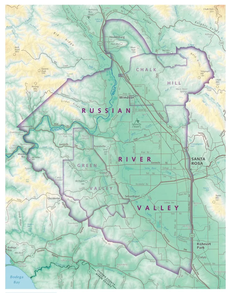 Russian River Valley AVA Map