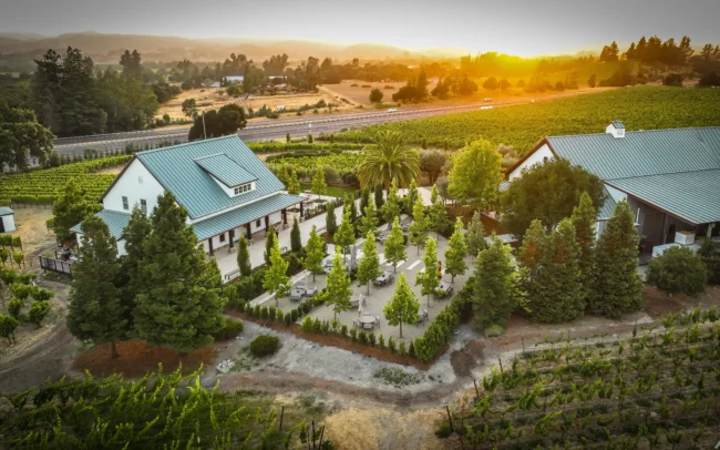 Merriam Vineyards Garden Room Aerial